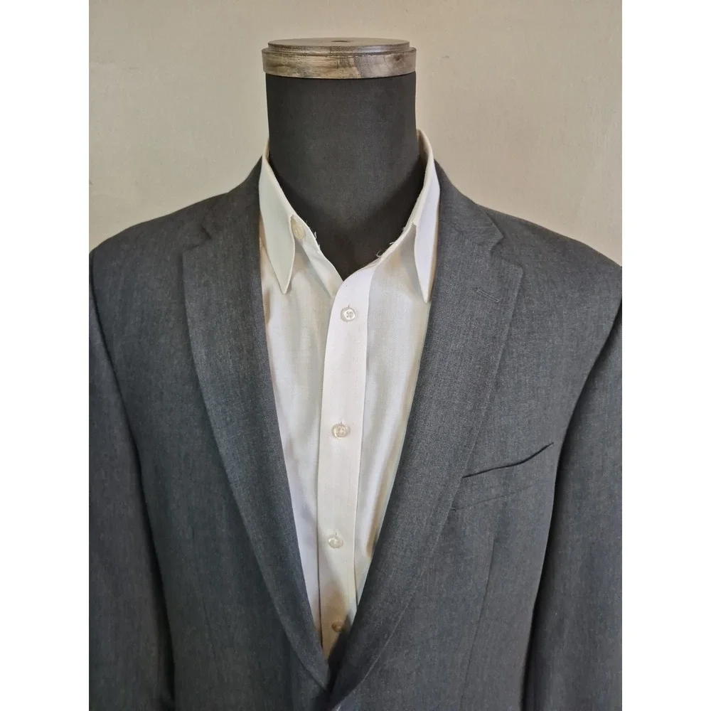 Jos A Bank Joseph Mens Slim Fit Wool Sports Coat 42R Gray 2 Button Blazer